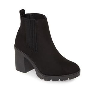 Black suede ankle boots